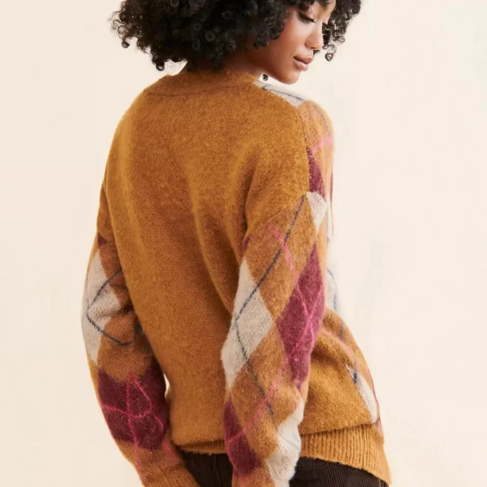 Steve Madden Lexie Plaid Cardigan - Picture 2 of 4